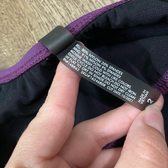 Torrid Swim Purple Bikini Wide Strap Swim Top Size 2 - Picture 3 of 7